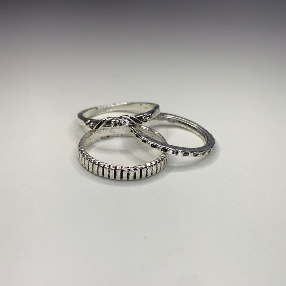 Silver rings. sizes 5, 6, and 7